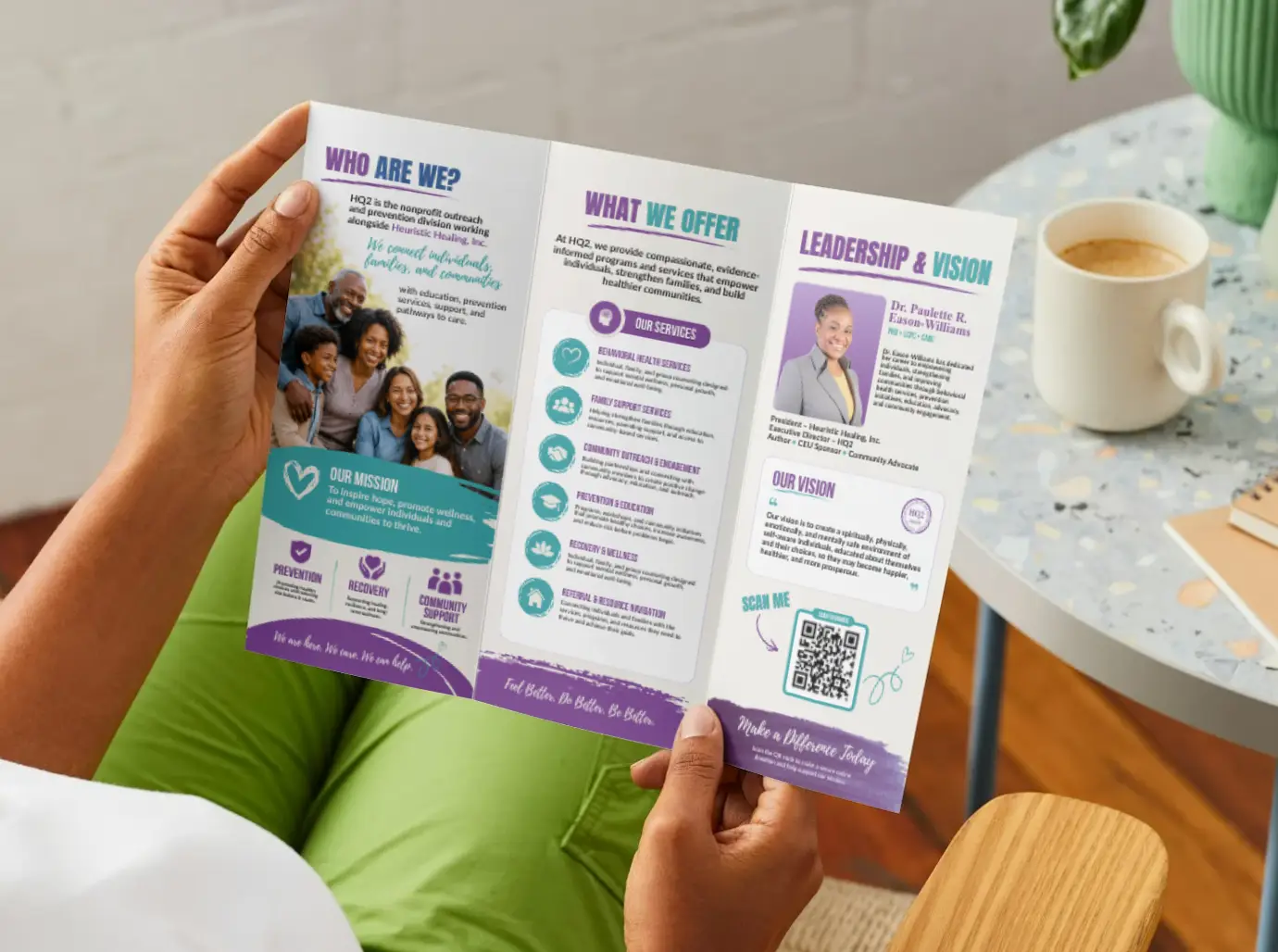 Heuristic Health tri-fold brochure