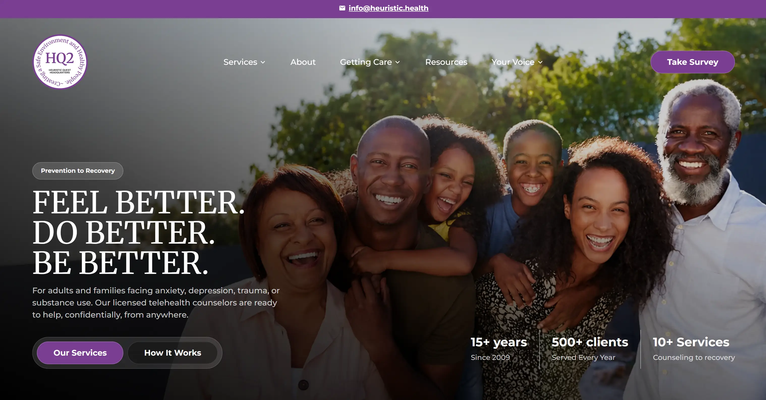 Heuristic Health website