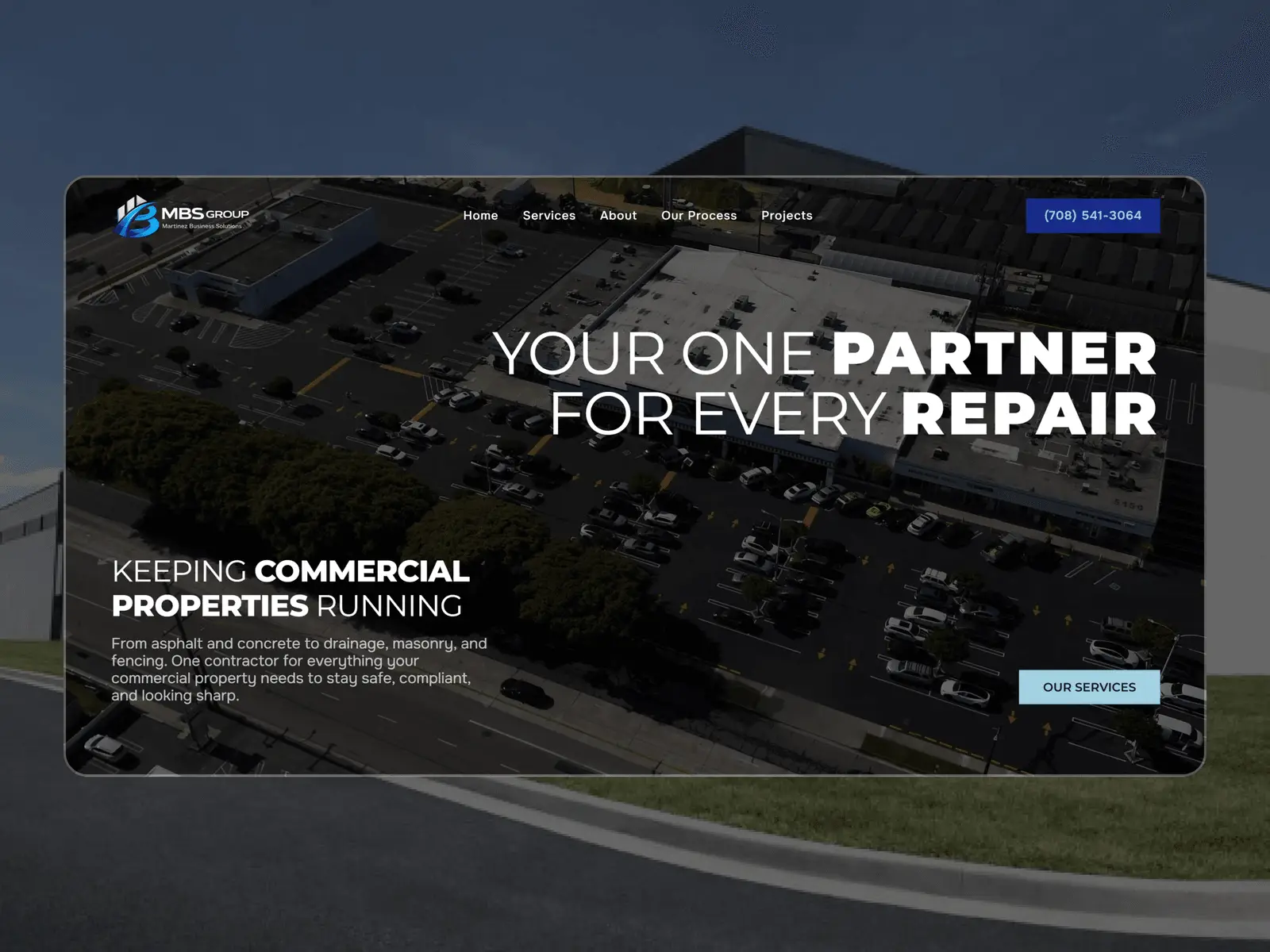 MBS Group website on screen