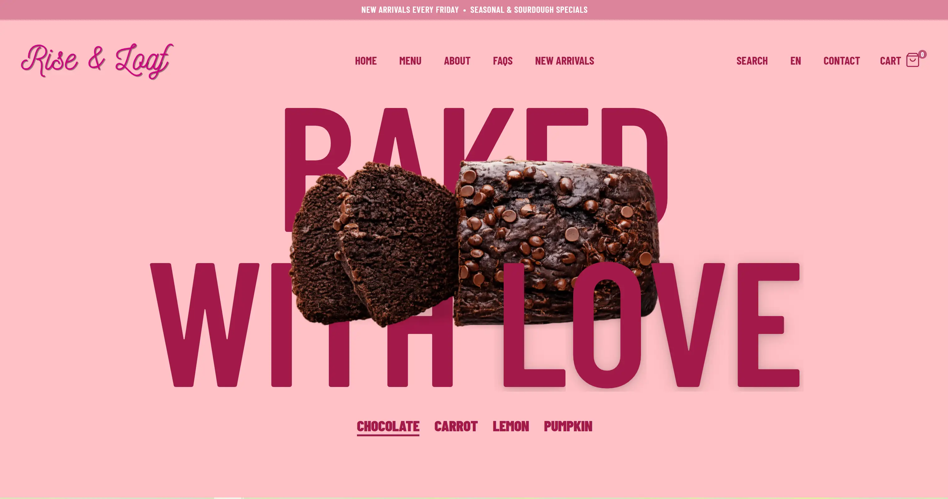 Rise & Loaf website
